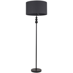 ValueLights Marissa Charcoal Grey Shade Black Ball LED Floor Lamp - Size: 145 x 45 x 45cm - Wilko - thumbnail 1