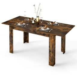 Costway 8 Seater Extendable Dining Table Brown - Wilko - thumbnail 3
