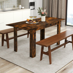 Costway 8 Seater Extendable Dining Table Brown - Wilko - thumbnail 5