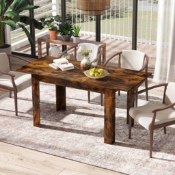 Costway 8 Seater Extendable Dining Table Brown - Wilko - thumbnail 6