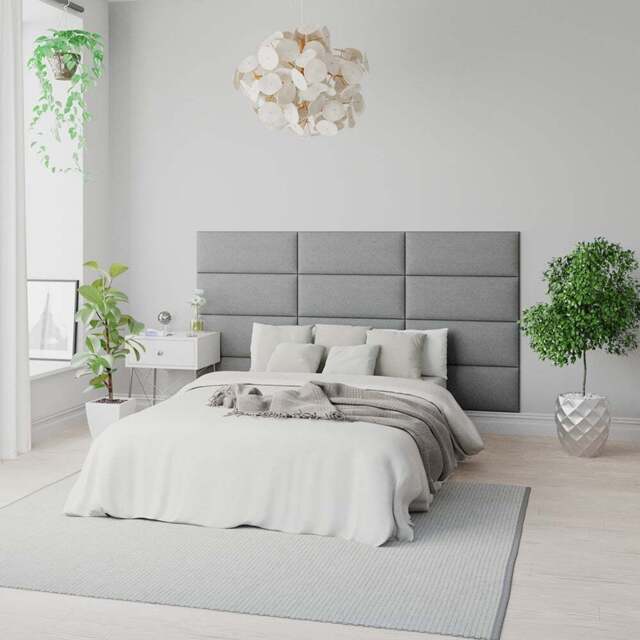 Aspire EasyMount Grey Eire Linen Upholstered Wall Mounted Headboard Panels 8 Pack - Aspire Beds - Wilko - image 1