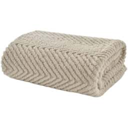 Deyongs Hemsworth Stone Throw 130 x 170cm - Silver - Wilko - thumbnail 1