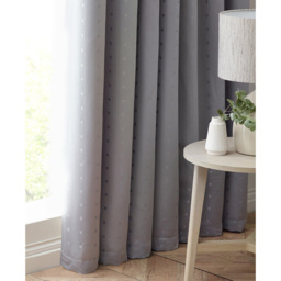 Alan Symonds Madison Silver Ring Top Curtain 168 x 229cm - Size: W 168 x D 229cm - Wilko - thumbnail 4