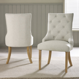 Furniturebox Fowey Kennsington 4 Seater Wooden Extending Dining Set Cream and Oak Effect - Wilko - thumbnail 7