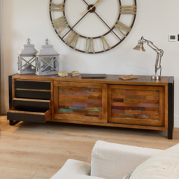 Baumhaus Urban Chic 2 Door 4 Drawer Sideboard - Multi - Wilko - thumbnail 5