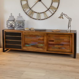 Baumhaus Urban Chic 2 Door 4 Drawer Sideboard - Multi - Wilko