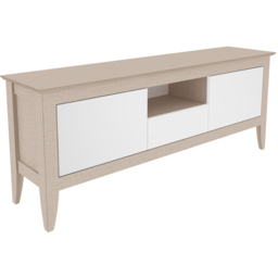 Decorotika Verde 3 Door Single Shelf Beige and White TV Unit - Size: 59 x 150 x 35cm - Multi - Wilko - thumbnail 3