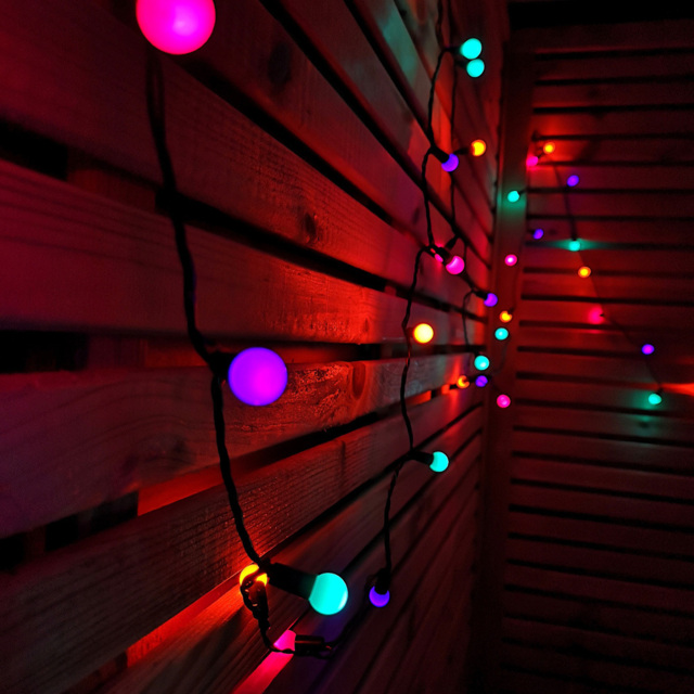 Samuel Alexander 100 Rainbow LED Pearl Berry Multi-Function Green String Light 10m - Size: 4 x 1000 x 4cm - Multi Coloured - Wilko - image 1