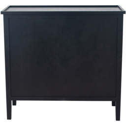 Pacific Lifestyle Chelmsford 4 Drawer Satin Black Pine Wood Chest of Drawers - Wilko - thumbnail 4