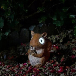 Garden Mile Squirrel Solar LED Garden Ornament - Size: 12 x 9 x 9cm - Brown - Wilko - thumbnail 3