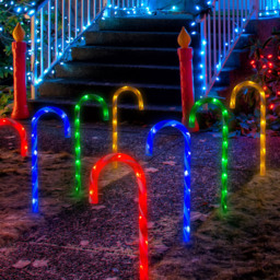 The Christmas Workshop 4 Pack 40 LED Multicolour Candy Cane Stick Garden Stake Light - Wilko - thumbnail 6