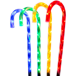 The Christmas Workshop 4 Pack 40 LED Multicolour Candy Cane Stick Garden Stake Light - Wilko - thumbnail 5