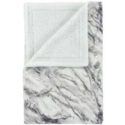 Velosso Grey Marble Sherpa Throw 100 x 150cm - Size: 100 x 150 x 1cm - Wilko
