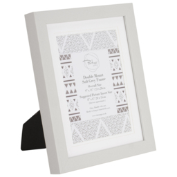The Port. Co Gallery Soft Grey Double Mounted Photo Frame 8 x 6 inch - Size: A5 - Wilko - thumbnail 3