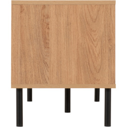 Seconique Leon 2 Door 2 Shelf Medium Oak Effect TV Unit - Brown - Wilko - thumbnail 5