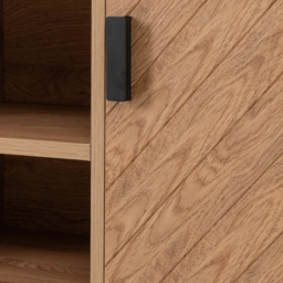 Seconique Leon 2 Door 2 Shelf Medium Oak Effect TV Unit - Brown - Wilko - thumbnail 7