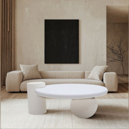 IH Design Udaipur White Abstract Coffee Table - Size: 40 x 105 x 90cm - Wilko - thumbnail 7