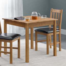 Julian Bowen Coxmoor 4 Seater Square Dining Table Oak - Brown - Wilko - thumbnail 1