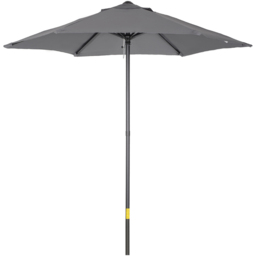 Outsunny Dark Grey Patio Parasol 2m - Wilko