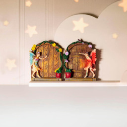 Marco Paul Wall Mounted Fairy Doors Garden Ornament 2 Pack - Size: 30 x 20 x 10cm - Brown - Wilko - thumbnail 3