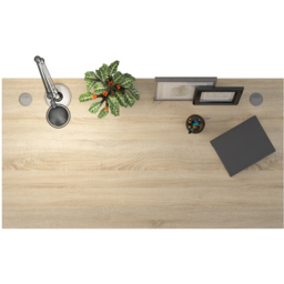 Florence Wooden and Steel 150cm Desk Oak and Silver Grey - Size: 80.1 x 150.1 x 75.2cm - Furniture to Go - Wilko - thumbnail 5