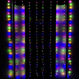 Samuel Alexander 300 Multicolour LED Party Curtain Christmas Lights - Size: 21 x 162 x 5cm - Red - Wilko - thumbnail 4