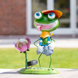 GardenKraft Metal Frog with LED Solar Light - Size: 25.5 x 12.5 x 31cm - Multi - Wilko - thumbnail 3