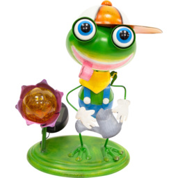 GardenKraft Metal Frog with LED Solar Light - Size: 25.5 x 12.5 x 31cm - Multi - Wilko - thumbnail 4
