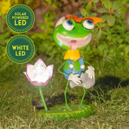 GardenKraft Metal Frog with LED Solar Light - Size: 25.5 x 12.5 x 31cm - Multi - Wilko - thumbnail 6