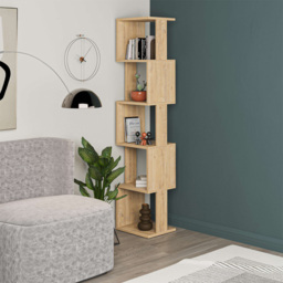 Decortie Piri Oak 5 Tier Tall Display Unit - Cream - Wilko - thumbnail 6