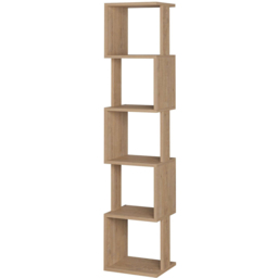 Decortie Piri Oak 5 Tier Tall Display Unit - Cream - Wilko - thumbnail 3
