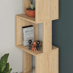 Decortie Piri Oak 5 Tier Tall Display Unit - Cream - Wilko - thumbnail 4