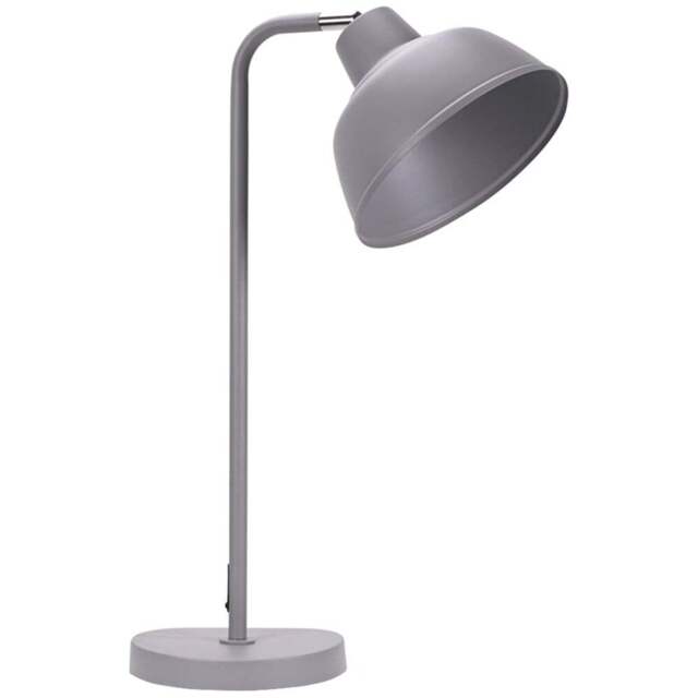 ValueLights Morris Stone Grey Retro Dome LED Table Lamp - Size: 55 x 18 x 30cm - Wilko - image 1