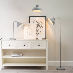 ValueLights Morris Stone Grey Retro Dome LED Table Lamp - Size: 55 x 18 x 30cm - Wilko - thumbnail 7