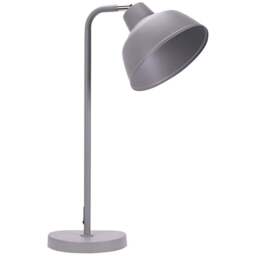 ValueLights Morris Stone Grey Retro Dome LED Table Lamp - Size: 55 x 18 x 30cm - Wilko