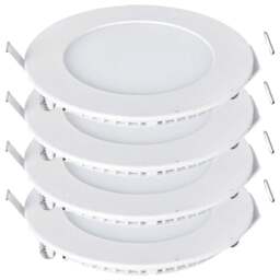 ENER-J 12W 4000K LED Panel Round Recessed Ceiling Downlight 4 Pack - Size: 30 x 20 x 10cm - Wilko - thumbnail 1