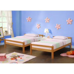 Comfy Living Caramel Detachable Wooden Bunk Bed - Size: Single - Brown - Wilko - thumbnail 5
