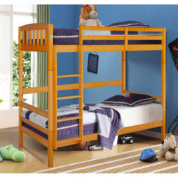 Comfy Living Caramel Detachable Wooden Bunk Bed - Size: Single - Brown - Wilko - thumbnail 6