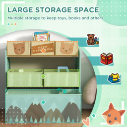 Playful Haven Green 6 Baskets Kids Storage Unit - Size: 63 x 30 x 66cm - Wilko - thumbnail 4