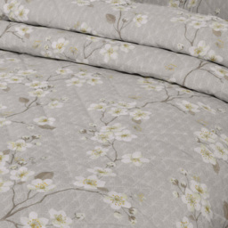 Velosso Single Cherry Blossom Bedspread Set - Cream - Wilko - thumbnail 4
