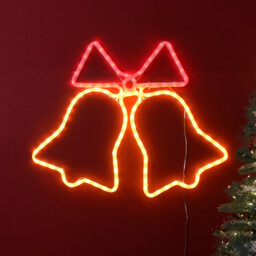 Bow Bell LED Rope LightRed and White - Wilko - thumbnail 1