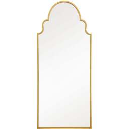 The Arcus Gold Arched Metal Leaner Wall Mirror 200 x 85cm - MirrorOutlet - Wilko - thumbnail 1
