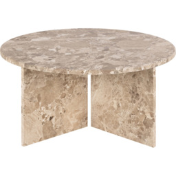 Florence Vega Brown Marble Round Coffee Table - Furniture To Go - Wilko - thumbnail 3