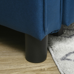 Portland Single Sleeper Blue Linen Touch Chair Bed - Wilko - thumbnail 4