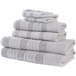 Rapport Home Spa Super Soft and Absorbent Cotton Silver Grey Face Towel - Size: 0.1 x 30 x 30cm - Wilko - thumbnail 1