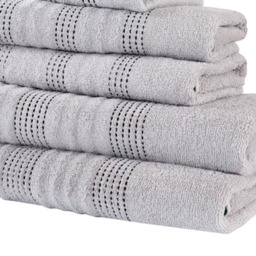 Rapport Home Spa Super Soft and Absorbent Cotton Silver Grey Face Towel - Size: 0.1 x 30 x 30cm - Wilko - thumbnail 4