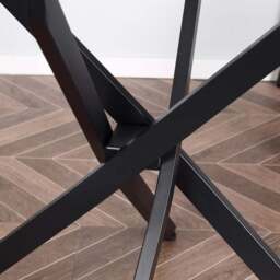 Portland Black Clear Tempered Glass Side Table - Size: 4 Seater - Wilko - thumbnail 4