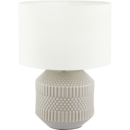 Pacific Lifestyle Meribel Grey Geo Textured Ceramic Table Lamp - Wilko - thumbnail 1