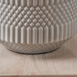 Pacific Lifestyle Meribel Grey Geo Textured Ceramic Table Lamp - Wilko - thumbnail 5