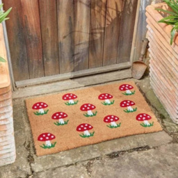 Garden Mile Toadstool Non Slip Door Mat - Size: 75 x 45 x 1.5cm - Brown - Wilko - thumbnail 3